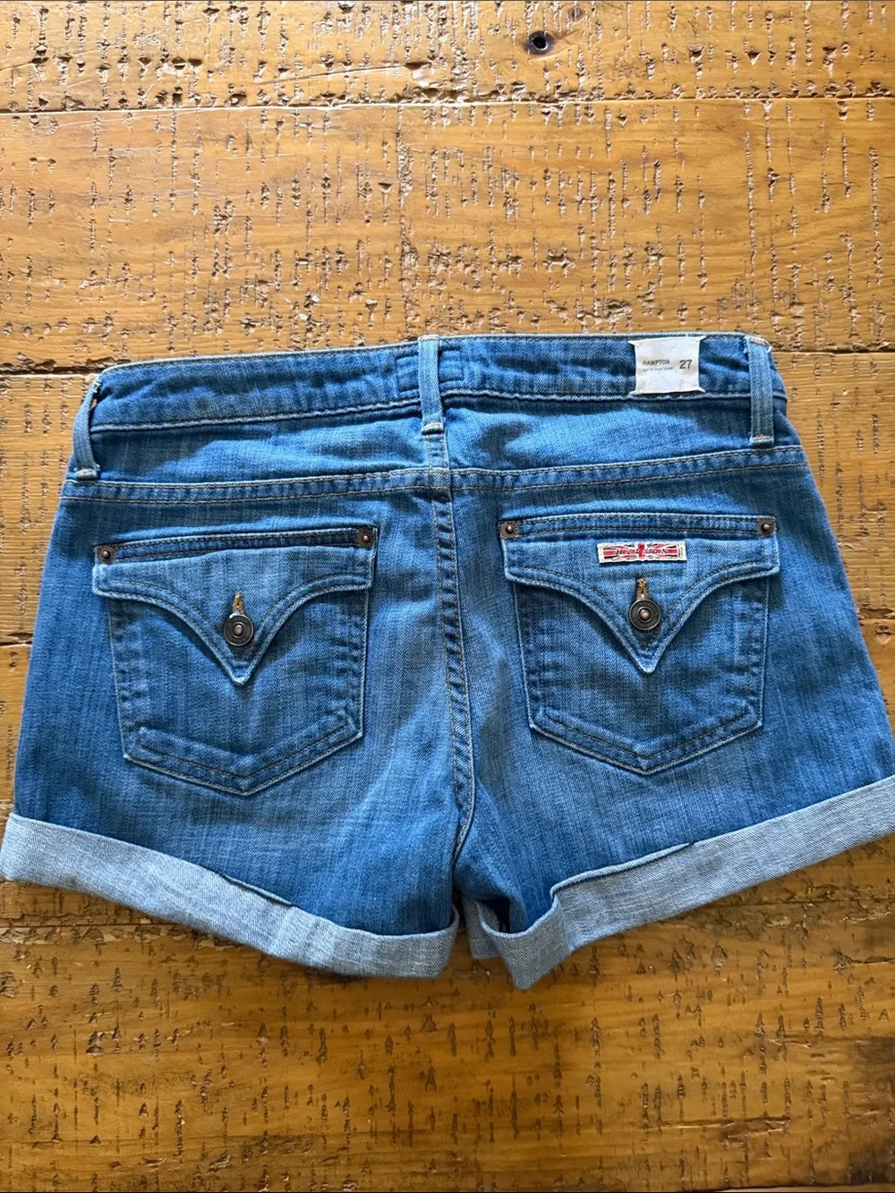 Hudson Jeans Women's Light Blue Cuffed Denim Shorts Size 27